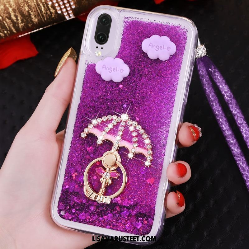 Huawei P20 Kuoret Tuki Murtumaton Rhinestone Inlay Suojaus Net Red Osta