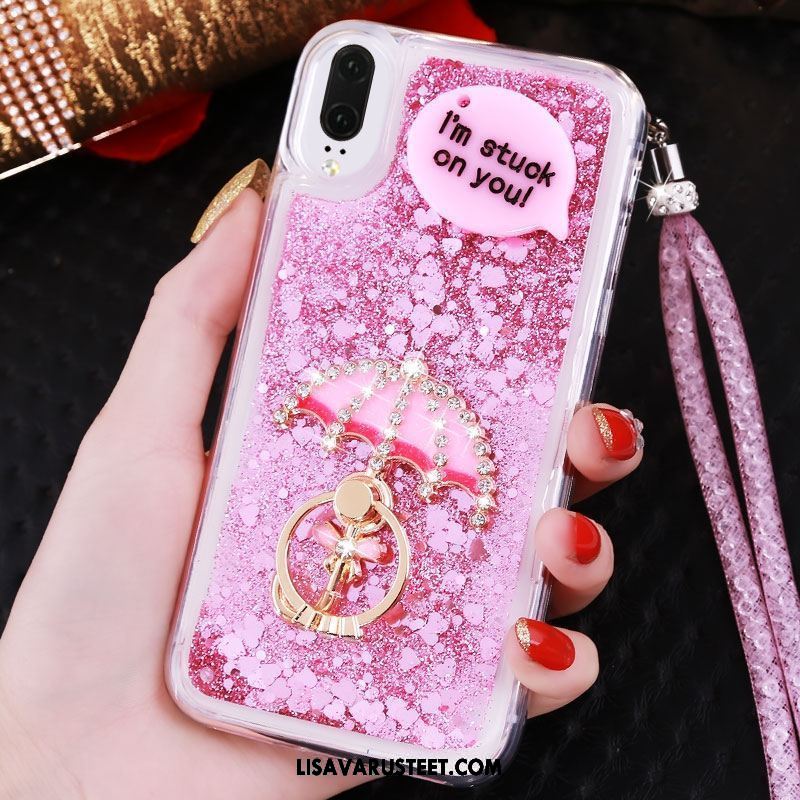 Huawei P20 Kuoret Tuki Murtumaton Rhinestone Inlay Suojaus Net Red Osta