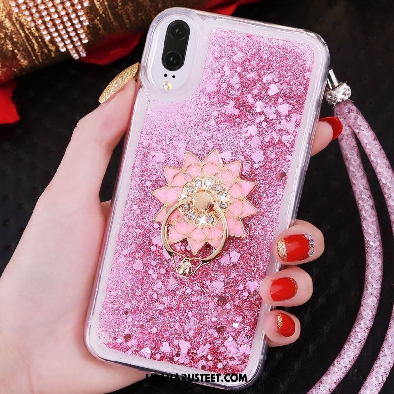 Huawei P20 Kuoret Tuki Murtumaton Rhinestone Inlay Suojaus Net Red Osta