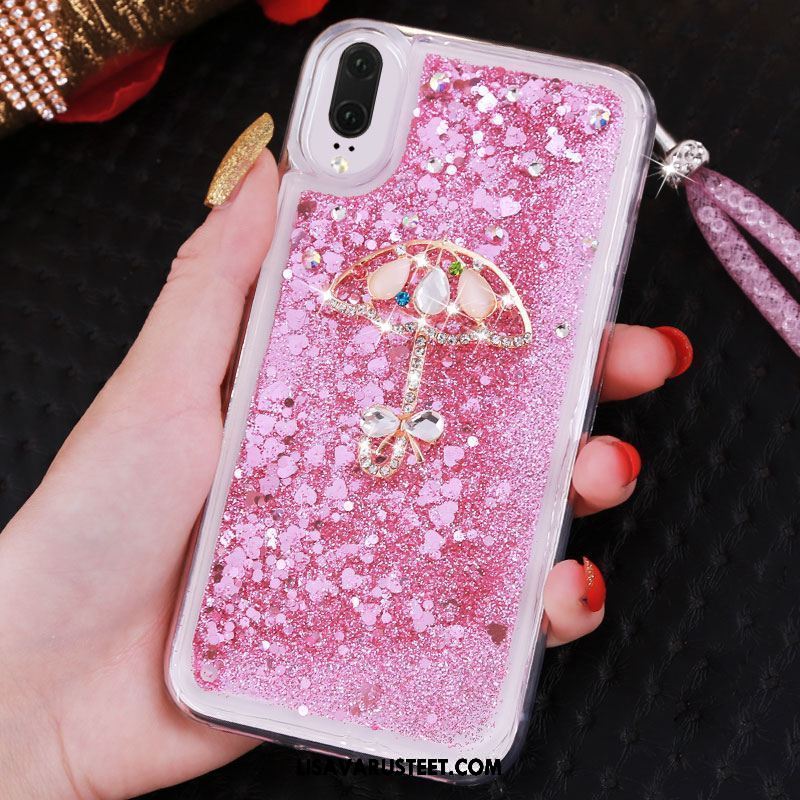 Huawei P20 Kuoret Tuki Murtumaton Rhinestone Inlay Suojaus Net Red Osta