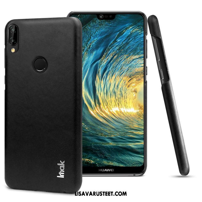 Huawei P20 Lite Kuoret Kuori Kotelo Musta Suojaus Nahka Myynti