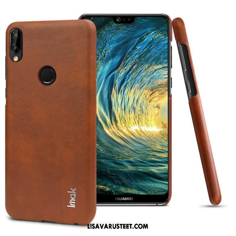 Huawei P20 Lite Kuoret Kuori Kotelo Musta Suojaus Nahka Myynti