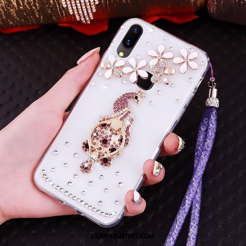 Huawei P20 Lite Kuoret Läpinäkyvä Rengas Ripustettavat Koristeet Kotelo Puhelimen Kuori Halvat