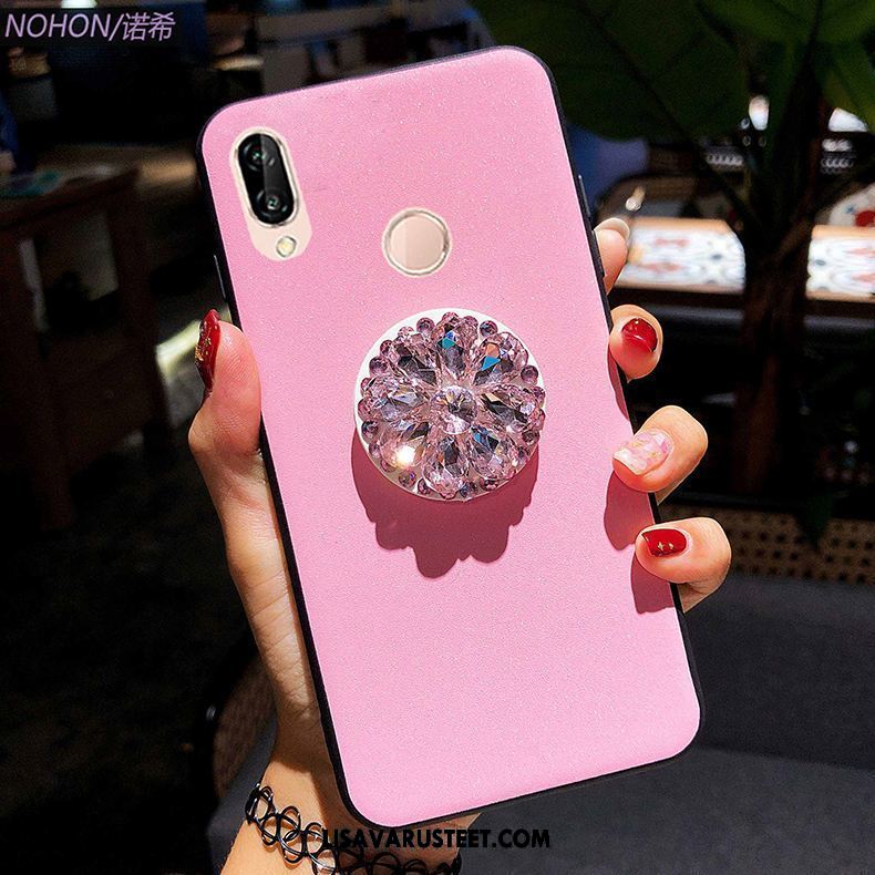 Huawei P20 Lite Kuoret Strassi Suojaus Rhinestone Inlay Keltainen Kotelo Myynti