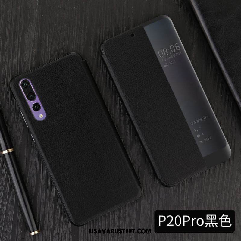 Huawei P20 Pro Kuoret Kuori Kotelo Peili Luova Aito Nahka Halvat