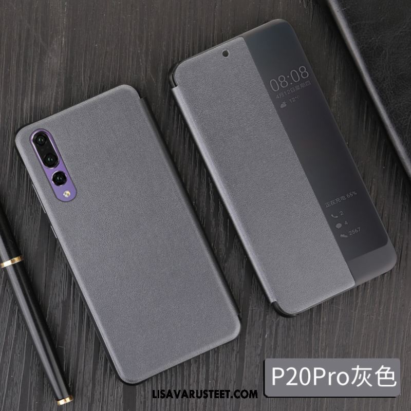 Huawei P20 Pro Kuoret Kuori Kotelo Peili Luova Aito Nahka Halvat