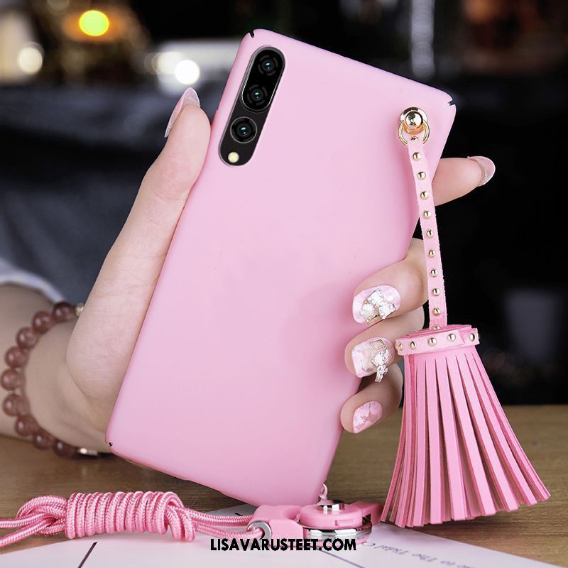 Huawei P20 Pro Kuoret Kuori Pesty Suede Kova Punainen Puhelimen Osta