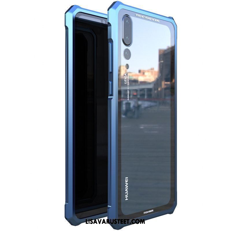 Huawei P20 Pro Kuoret Metalli Kotelo Lasi Luova Kuori Osta