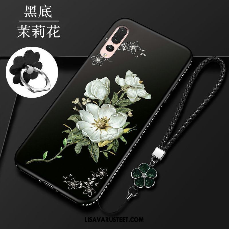 Huawei P20 Pro Kuoret Pehmeä Neste Silikoni Murtumaton Rhinestone Inlay Suojaus Kuori Myynti