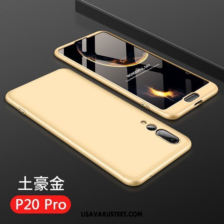 Huawei P20 Pro Kuoret Pinkki Suojaus Jauhe Pesty Suede Ohut Kuori Halpa