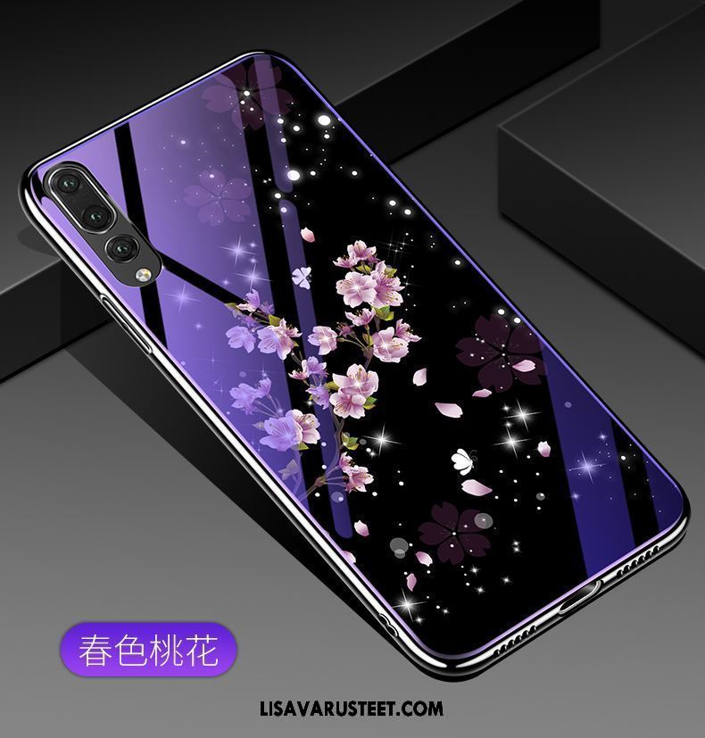 Huawei P20 Pro Kuoret Puhelimen Sininen Lasi Kotelo Karkaisu Osta