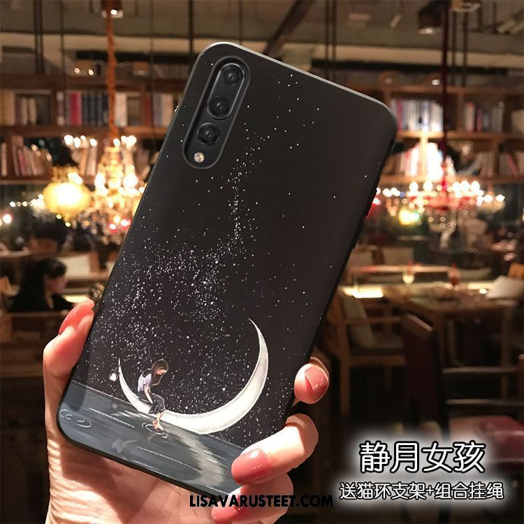 Huawei P20 Pro Kuoret Silikoni Trendi Puhelimen Kuori Musta Verkossa