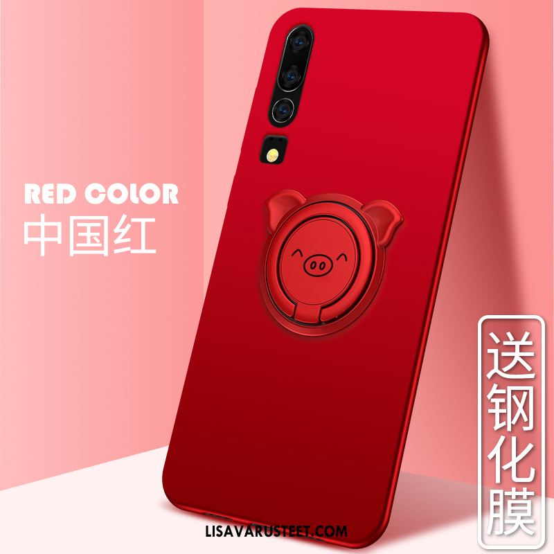 Huawei P30 Kuoret Jauhe Kuori Net Red Auto Pesty Suede Osta