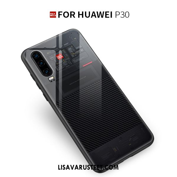 Huawei P30 Kuoret Lasi Kuori Silikoni Puhelimen Punainen Osta