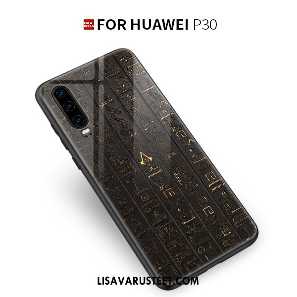 Huawei P30 Kuoret Lasi Kuori Silikoni Puhelimen Punainen Osta