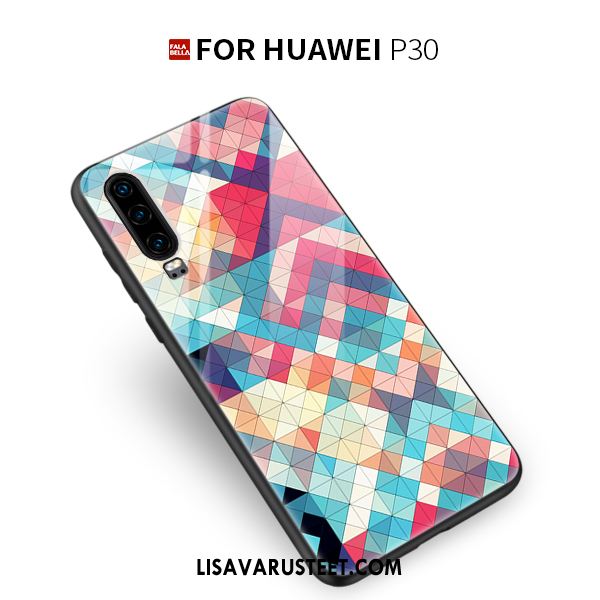 Huawei P30 Kuoret Lasi Kuori Silikoni Puhelimen Punainen Osta