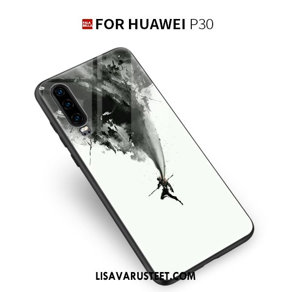 Huawei P30 Kuoret Lasi Kuori Silikoni Puhelimen Punainen Osta