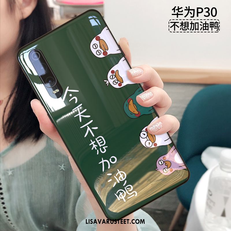 Huawei P30 Kuoret Luova Pesty Suede Murtumaton Lasi Kuori Halvat