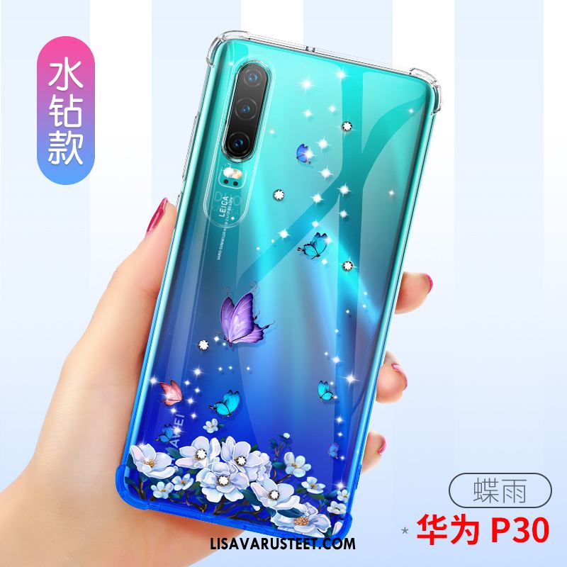 Huawei P30 Kuoret Läpinäkyvä All Inclusive Jauhe Puhelimen Silikoni Osta