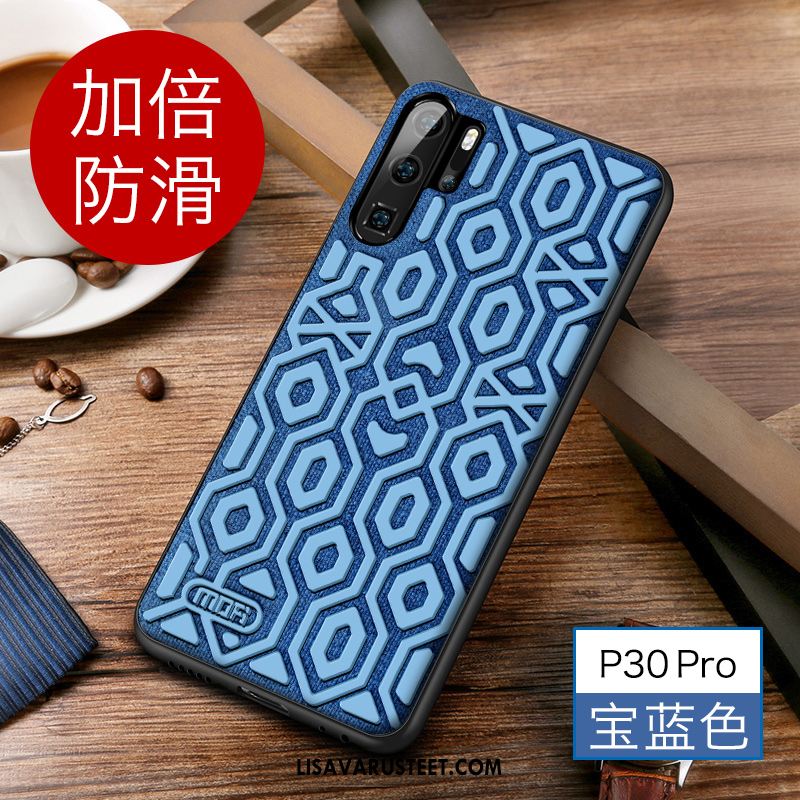 Huawei P30 Pro Kuoret Pesty Suede All Inclusive Puhelimen Pehmeä Neste Silikoni Osta