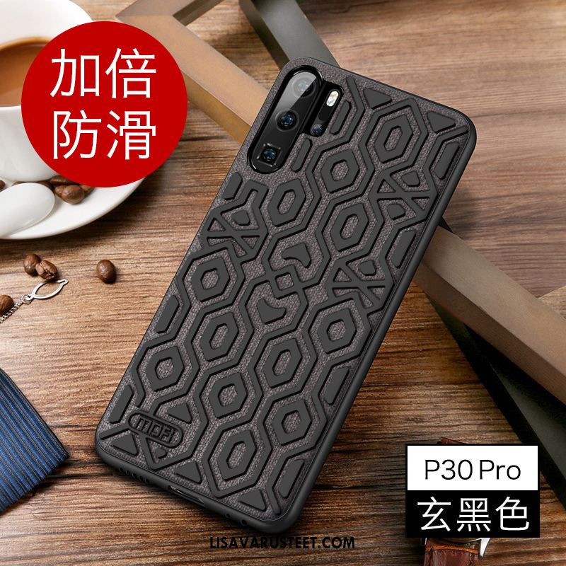Huawei P30 Pro Kuoret Pesty Suede All Inclusive Puhelimen Pehmeä Neste Silikoni Osta