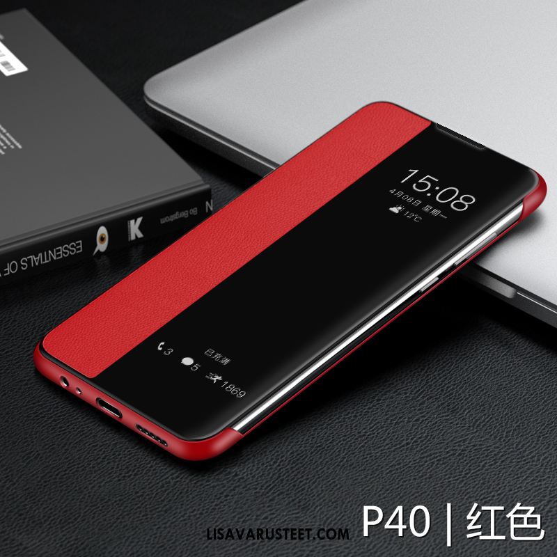 Huawei P40 Kuoret Murtumaton Sininen All Inclusive Kotelo Nahkakotelo Myynti