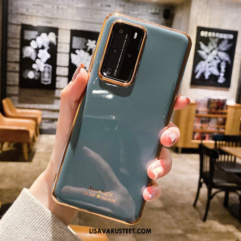 Huawei P40 Pro Kuoret Net Red Pu Suojaus Ohut Vaaleansininen Myynti