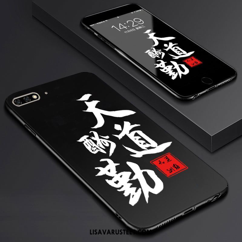 Huawei Y6 2018 Kuoret Pehmeä Neste Taide Tuki Musta Kotelo Osta