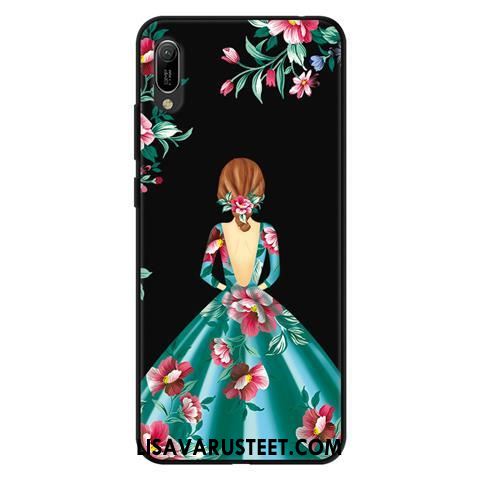 Huawei Y6 2019 Kuoret Kuori Musta Pesty Suede Leimahtaa Sideharso Myynti