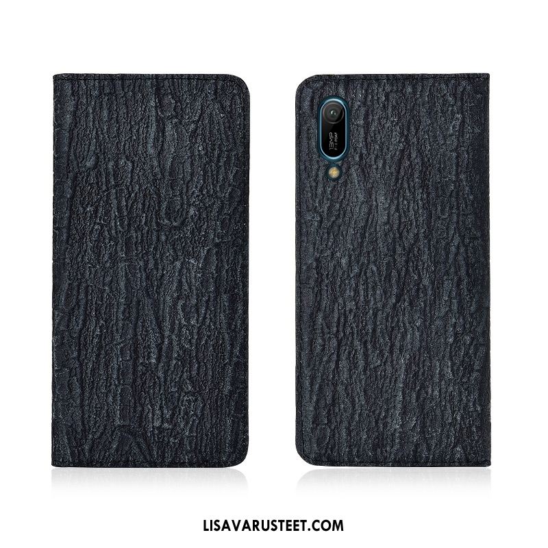 Huawei Y6 2019 Kuoret Kuori Nahkakotelo Sininen Uusi Aito Nahka Myynti
