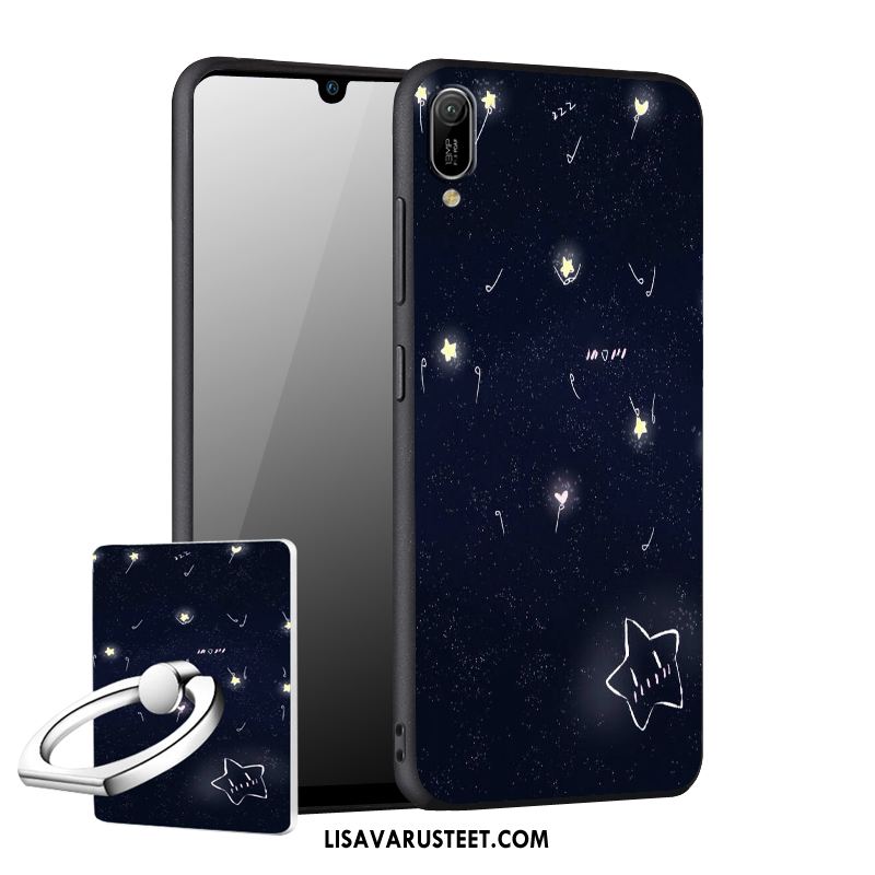 Huawei Y6 2019 Kuoret Silikoni Persoonallisuus Pesty Suede Puhelimen Suojaus Myynti