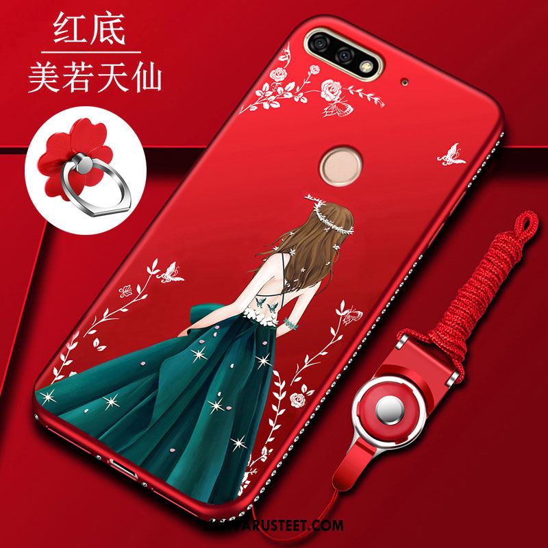 Huawei Y7 2018 Kuoret Kotelo Pehmeä Neste Luova Puhelimen Trendi Halvat