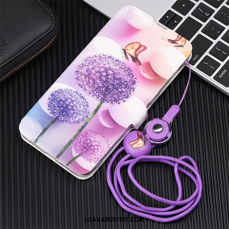 Huawei Y7 2019 Kuoret Ripustettavat Koristeet Suojaus Nahkakotelo Simpukka Sininen Kuori Osta