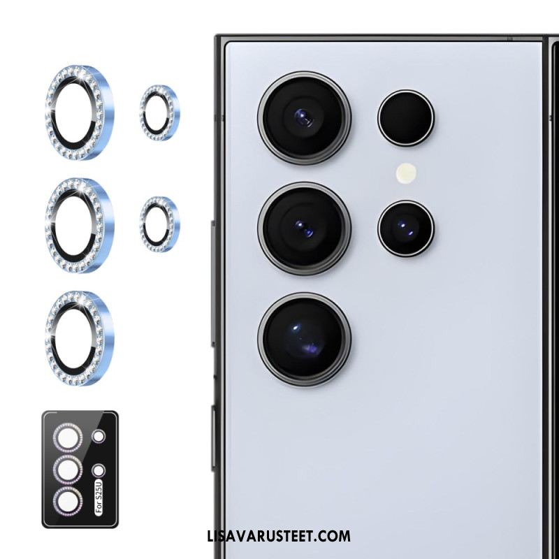 Kameran Linssin Suojus Samsung Galaxy S25 Ultra 5g Metalliseosrenkailla Ja Strasseilla