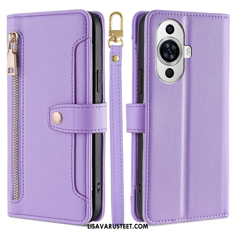 Kotelot Huawei Nova 12s Lompakko Hihnalla Ja Olkahihnalla