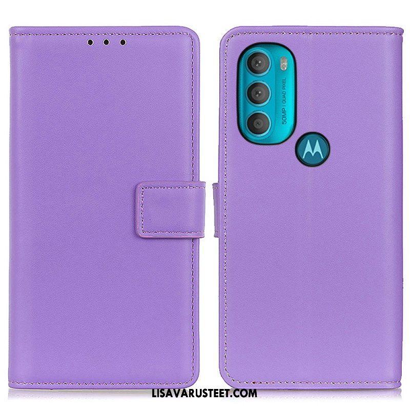 Kotelot Moto G71 5G Tavallista Keinonahkaa