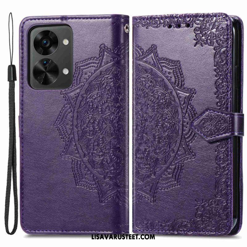 Kotelot OnePlus Nord 2T 5G Suojaketju Kuori Mandala Strap -korttipidike