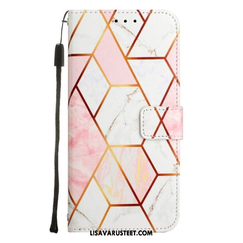 Kotelot OnePlus Nord 2T 5G Suojaketju Kuori Strip Marble