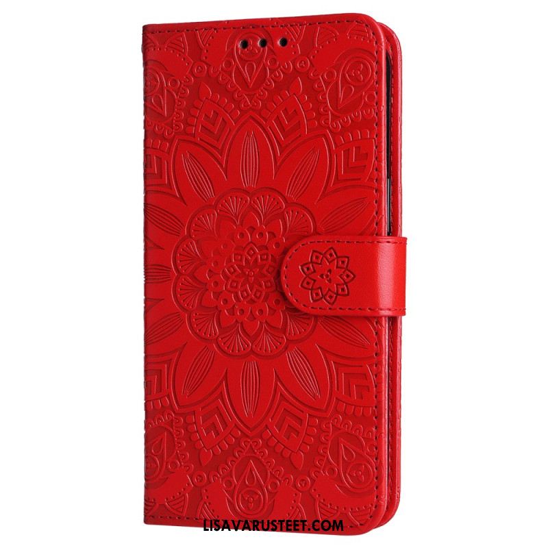 Kotelot Oneplus 12 5g Auringonkukkakuvio Hihnalla