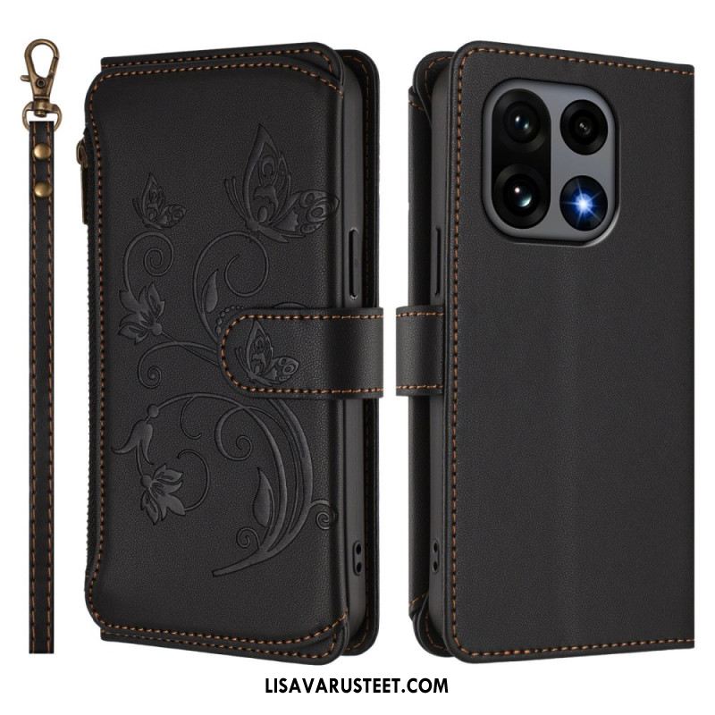 Kotelot Oneplus 15 Kukallinen Lompakko Hihnalla Suojakuori