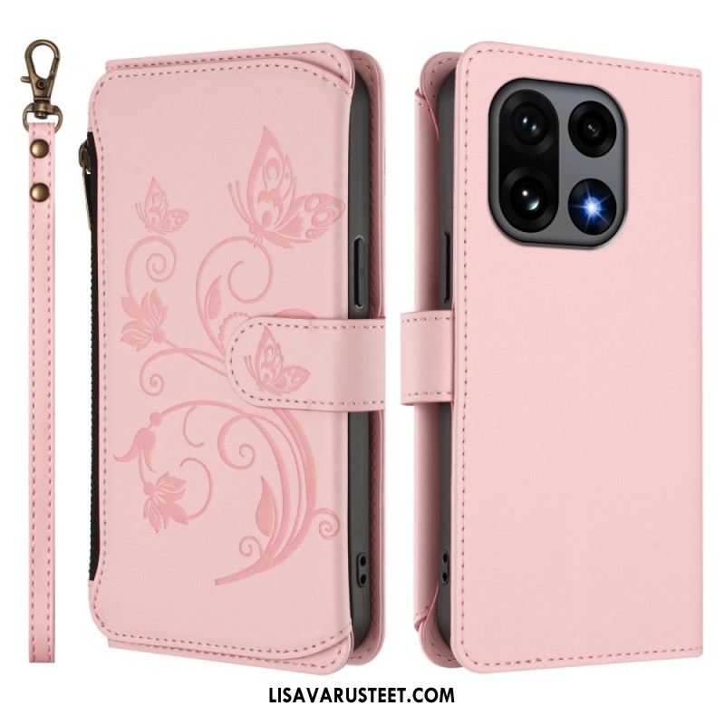 Kotelot Oneplus 15 Kukallinen Lompakko Hihnalla Suojakuori