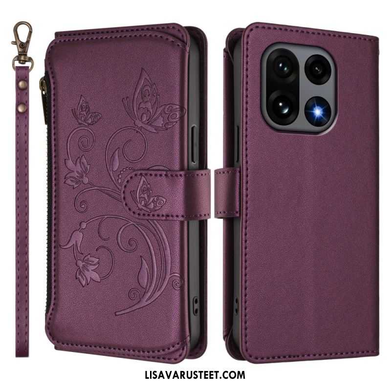 Kotelot Oneplus 15 Kukallinen Lompakko Hihnalla Suojakuori