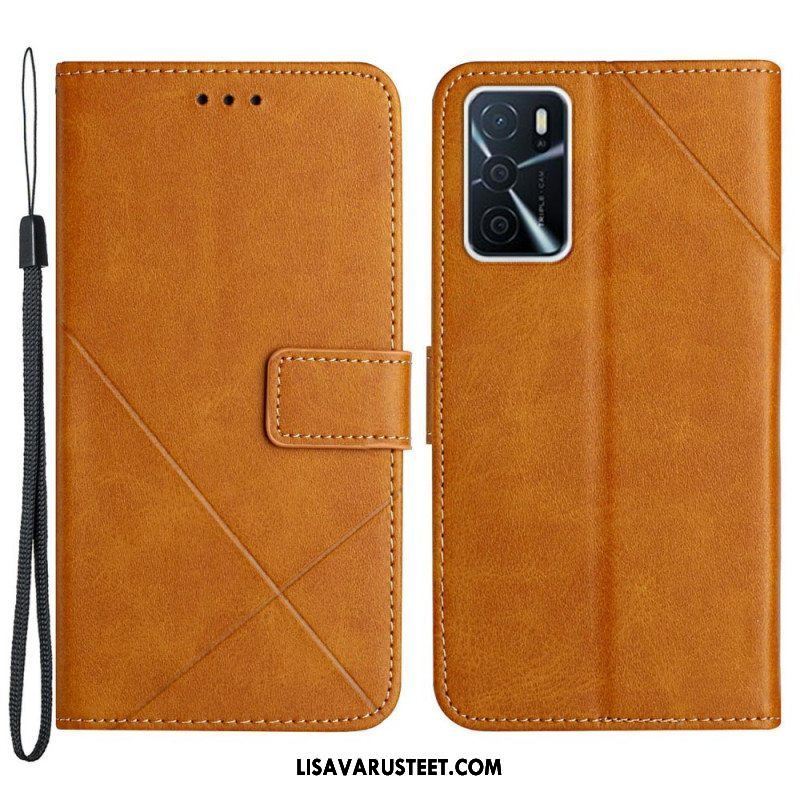 Kotelot Oppo A16 / A16s X Design Geo Leather Style