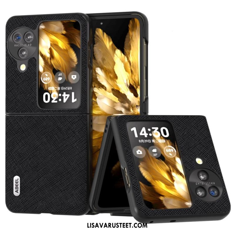 Kotelot Oppo Find N3 Flip Abeel Cross Texture Suojakuori