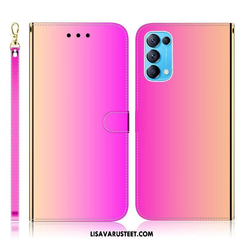 Kotelot Oppo Find X3 Lite Keinonahkainen Peilin Kansi