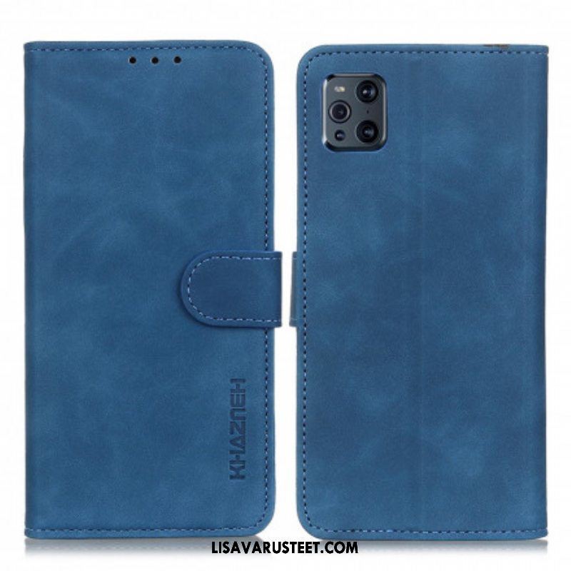 Kotelot Oppo Find X3 Pro Matta Vintage Leather Effect Khazneh