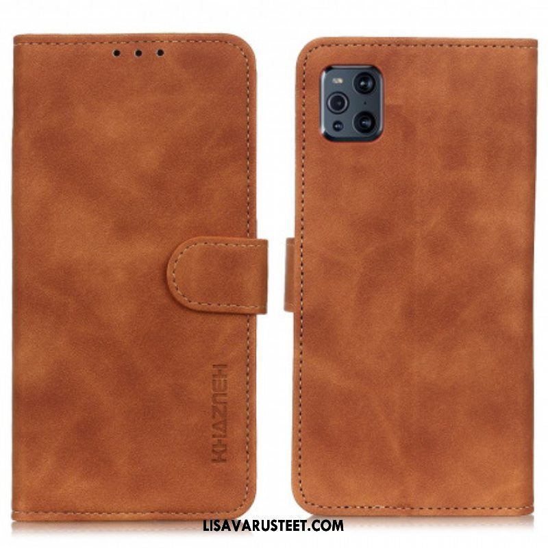 Kotelot Oppo Find X3 Pro Matta Vintage Leather Effect Khazneh