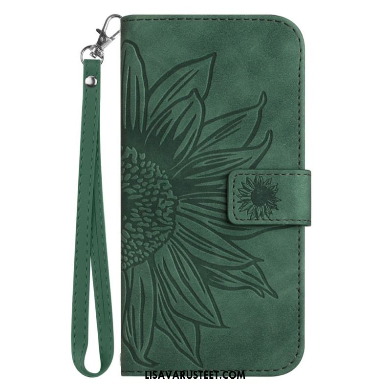 Kotelot Oppo Reno 13 Pro 5g Auringonkukkakuvio Hihnalla