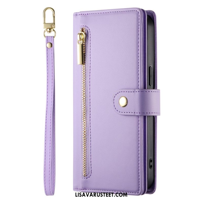 Kotelot Oppo Reno 14f 5g Lompakko Hihnalla Ja Olkahihnalla Suojakuori