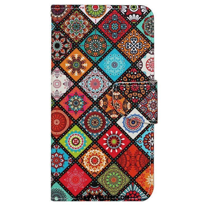 Kotelot Samsung Galaxy A13 Patchwork Kaulanauhalla